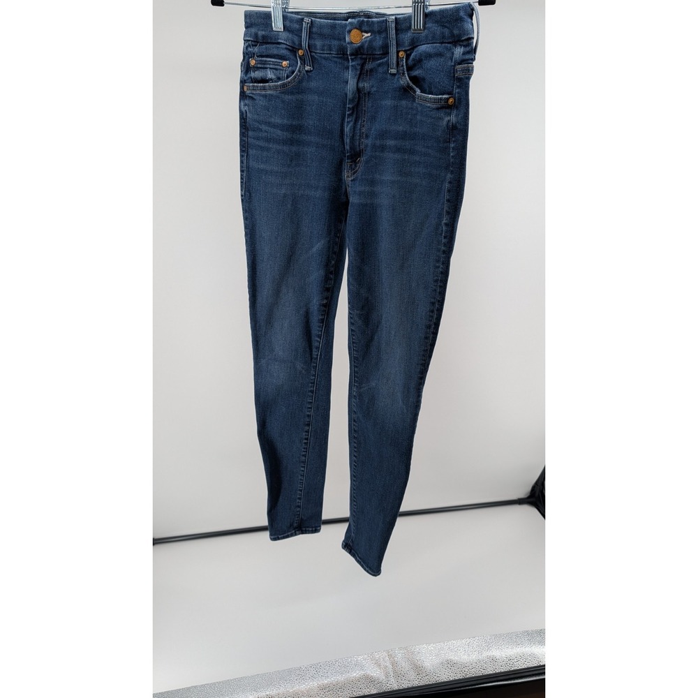 Mother Jeans Women's‎ Size 27 High Waisted Looker Skinny Blue Teaming Up